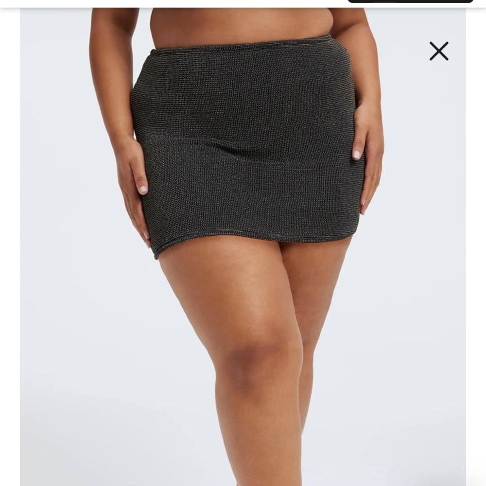 🔥🖤Good American Always Fits Mini Skirt/Cover Up🔥🖤